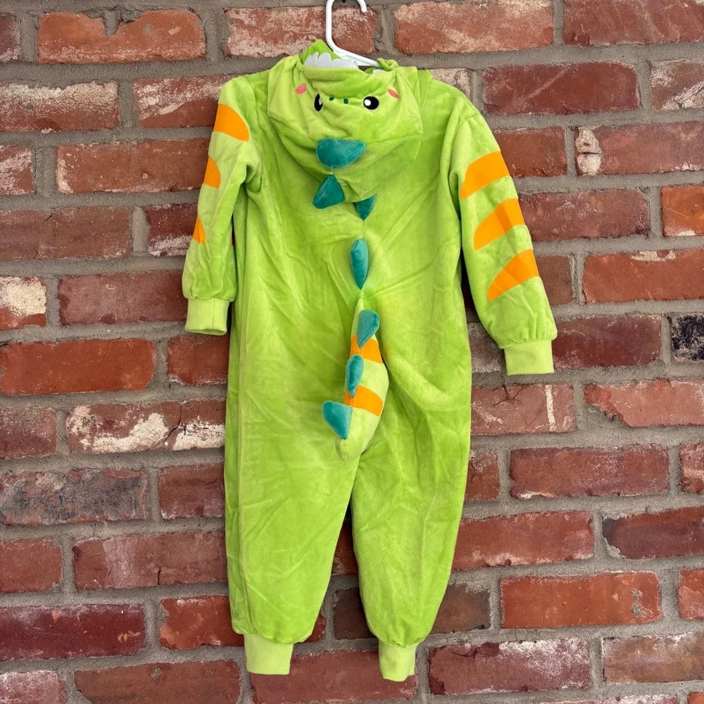 Dinosaur Costume Spooktacular Creations Green Hooded Jumpsuit Tail 18-24 months